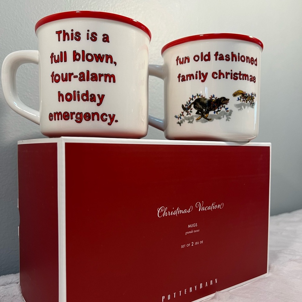 National Lampoons Christmas Vacation x Pottery Barn Mugs. Set of 2! Sold Out!